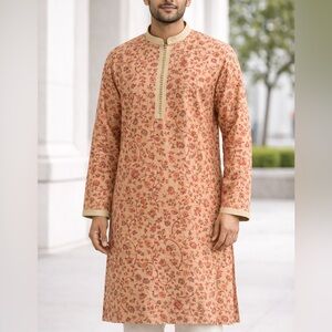 NWT Tula Peach and Red Kurta Men’s Medium